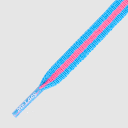 Mr.Lacy Stripies Mellow Blue/Neon Pink